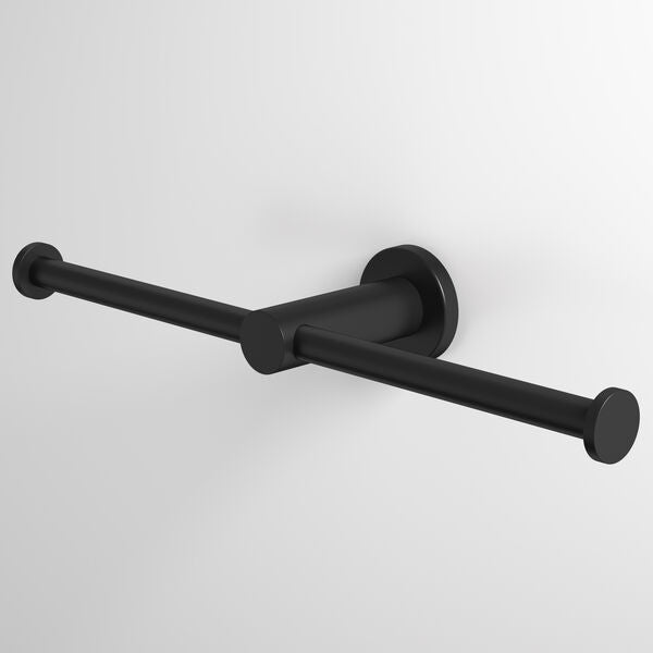 Caroma Liano II Double Toilet Roll Holder Matte Black