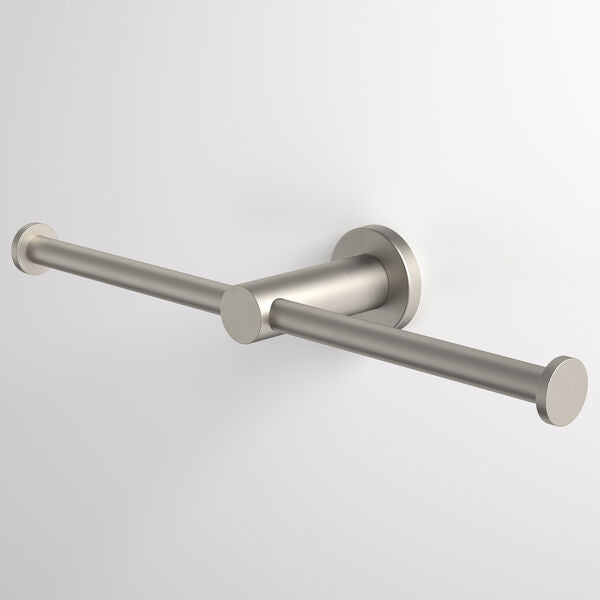 Caroma Liano II Double Toilet Roll Holder Brushed Nickel