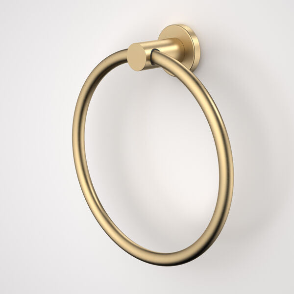 Caroma Liano II Towel Ring Brushed Bass