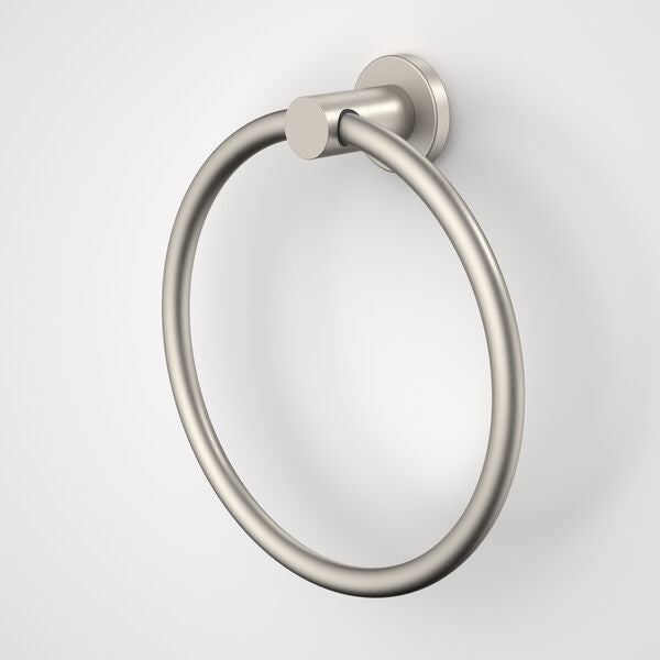 Caroma Liano II Towel Ring Brushed Nickel