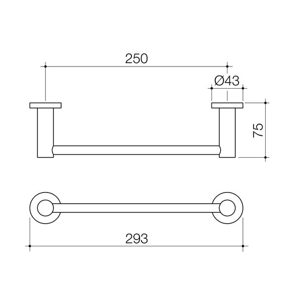 Caroma Liano II Hand Towel Rail Chrome