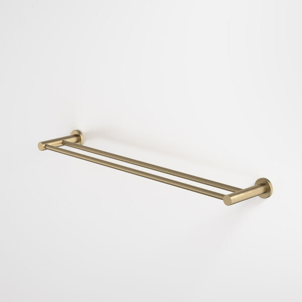 Caroma Liano II 640 Double Towel Rail Brushed Brass