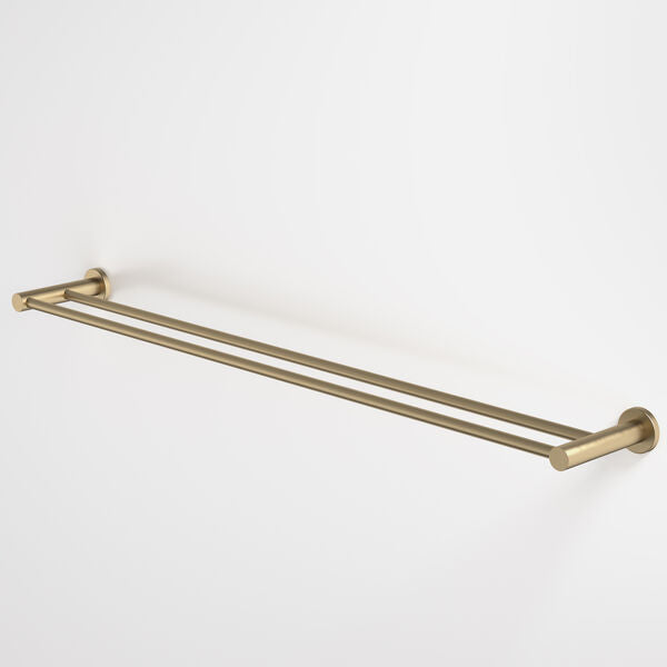 Caroma Liano II 840 Double Towel Rail Brushed Brass