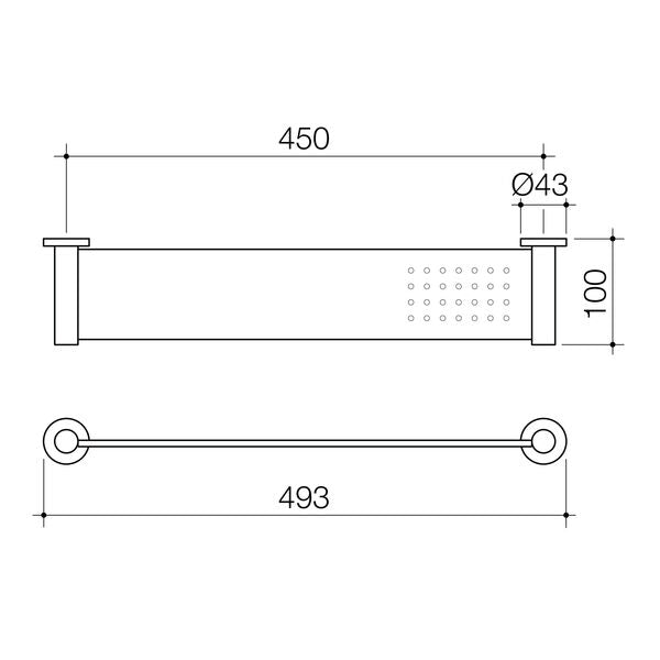 Caroma Liano II Bathroom Shelf Brushed Bronze