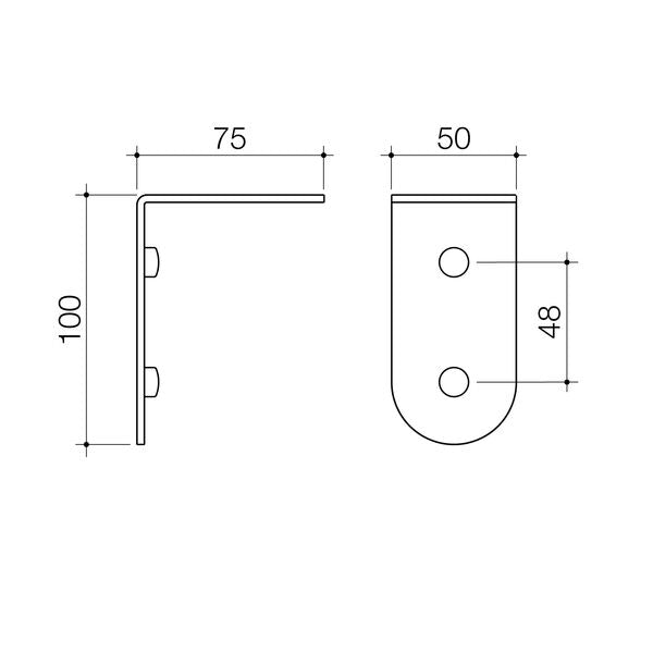 Caroma Liano II Soap Bottle Holder Brushed Brass