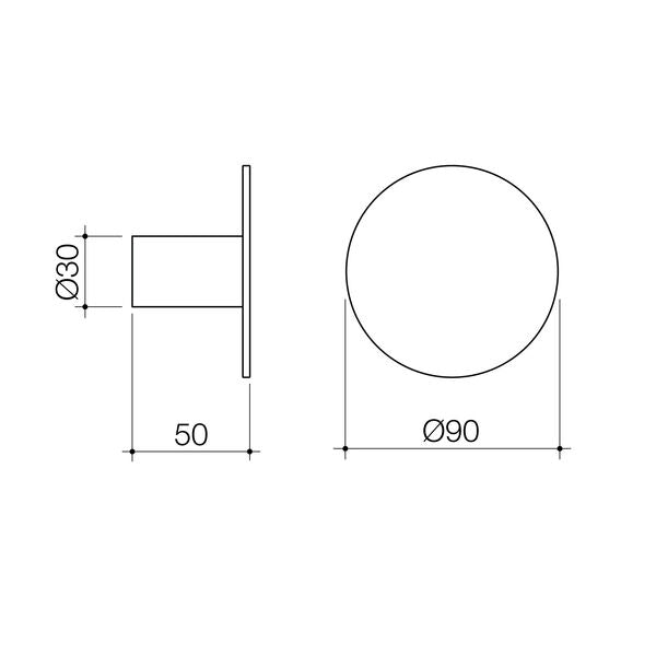 Caroma Liano II Large Wall Hook Gunmetal