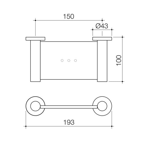 Caroma Liano II Soap Dish Brushed Nickel