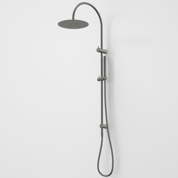 Caroma Liano II Rail Shower with Overhead Gun Metal