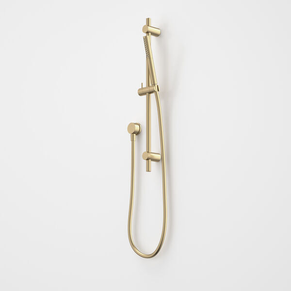 Caroma Liano II 3 Function Microphone Rail Shower Brushed Brass