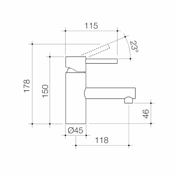 Caroma Titan Stainless Steel Basin Mixer Lead Free