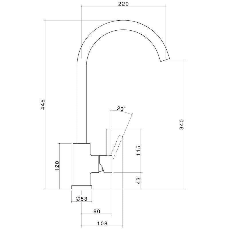 Caroma Titan Stainless Steel Steel Sink Mixer Lead Free
