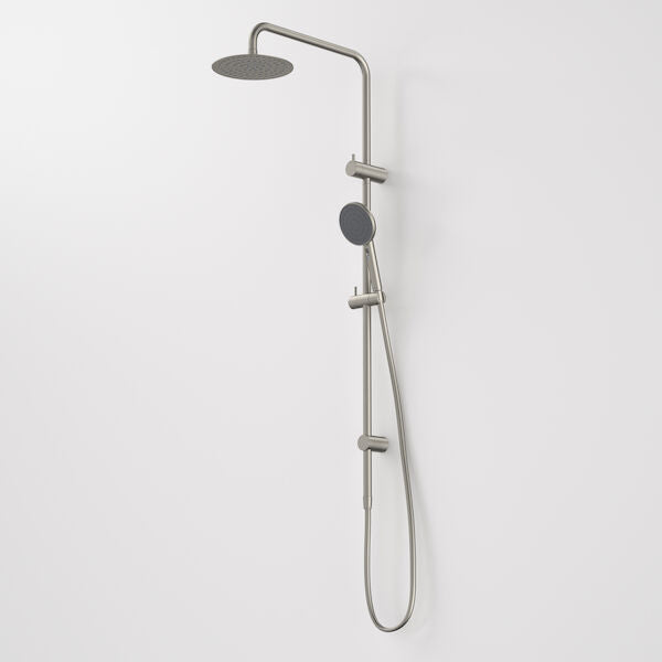 Caroma Urbane II Rail Shower With 200mm Overhead Brushed Nickel