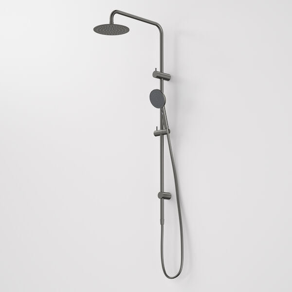 Caroma Urbane II Rail Shower With 200mm Overhead Gun Metal