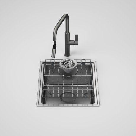 Caroma Urbane II Single Bowl Sink with Urbane II Pull Out Sink Mixer