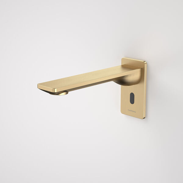 Caroma Urbane II Sensor 180mm Wall Outlet Sales Kit Brushed Brass