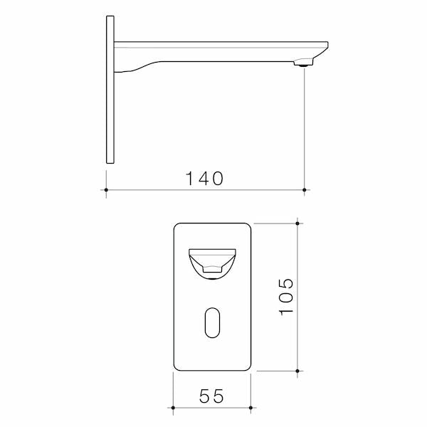 Caroma Urbane II Sensor Wall Mounted Soap Dispenser Gun Metal