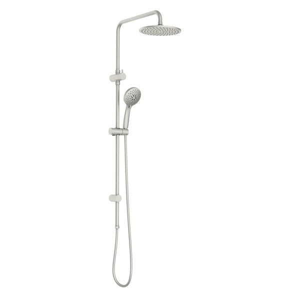 Stylus Basis Round Rail Shower with Overhead
