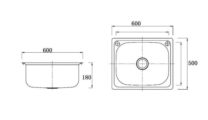 Bad Und Kuche Traditionell 45 Litre Laundry Tub Stainless Steel