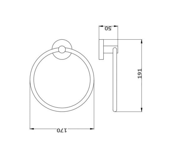 Bad Und Kuche Rund Towel Ring