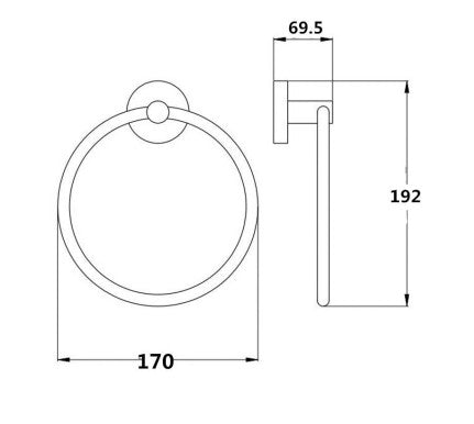 Bad Und Kuche Trade Towel Ring