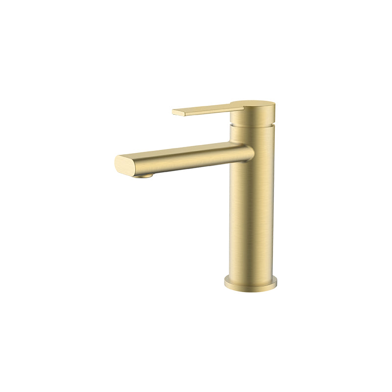 Bad Und Kuche Iris Basin Mixer Brushed Gold