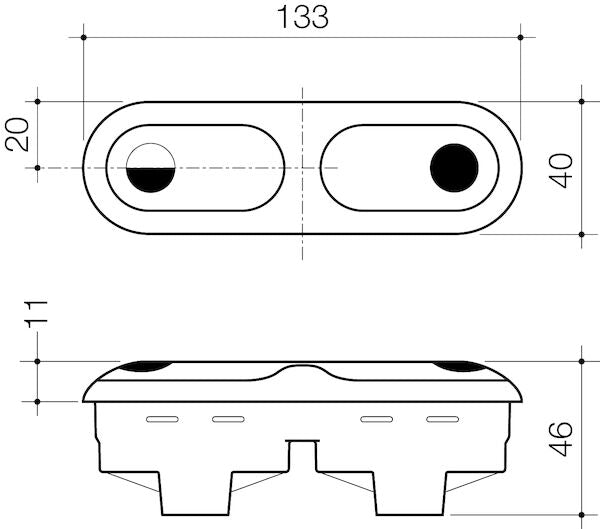 Caroma Buttons & Bezel 2000 Series Chrome
