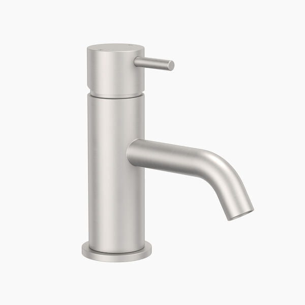 Clark Round Pin Basin Mixer Brushed Nickel Lead Free