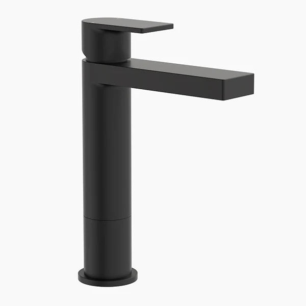 Clark Round Square Tower Basin Mixer Matte Black