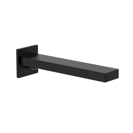 Clark Square Wall Basin/Bath Outlet 180mm Matte Black Lead Free
