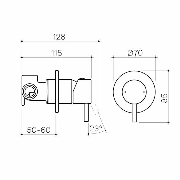 Clark Round Pin Wall Mixer Brushed Nickel Lead Free