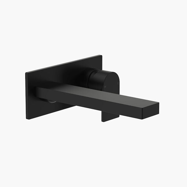 Clark Round Square Wall Basin/Bath Mixer 180mm Matte Black Lead Free