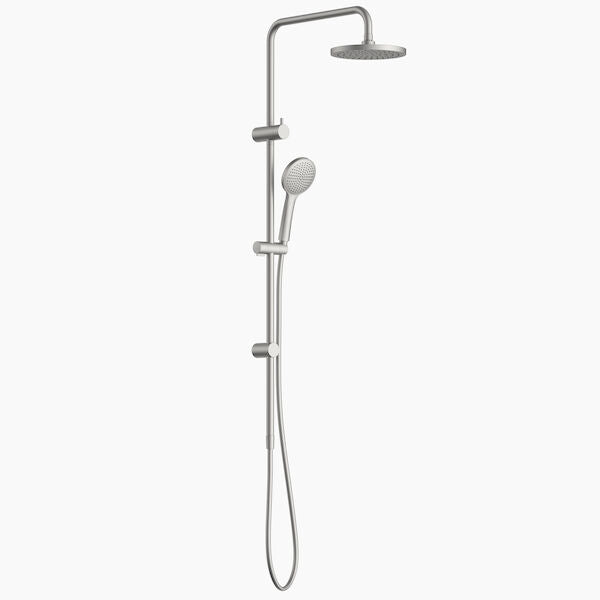 Clark Round II Rail Shower With Overhead