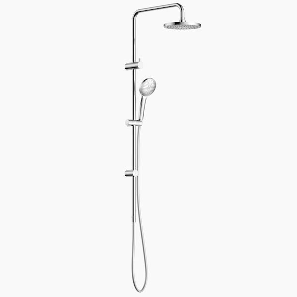 Clark Round II Rail Shower With Overhead Chrome