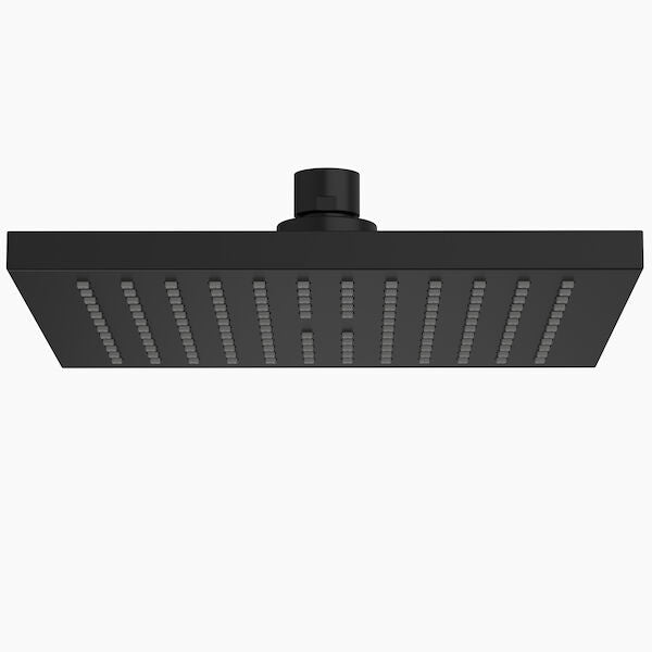 Clark Square II Overhead Shower 200mm Matte Black
