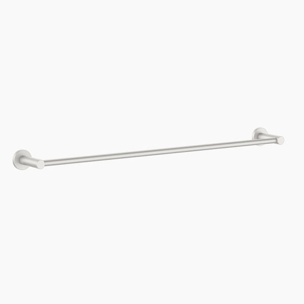 Clark Round 600mm Single Towel Rail Brushed Nickel