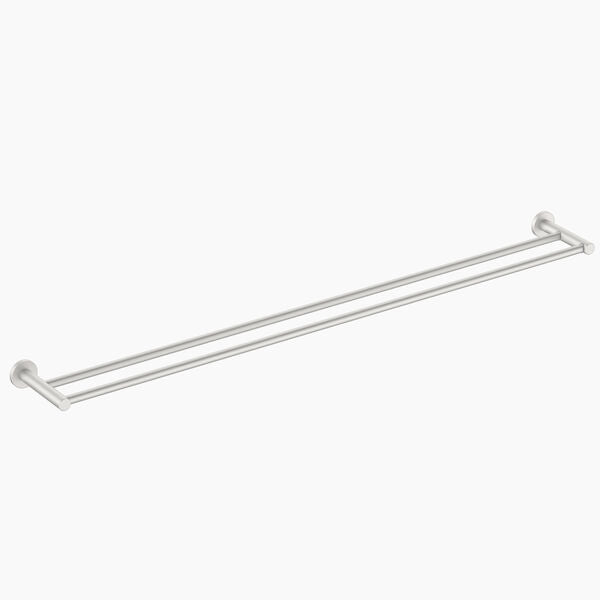 Clark Round 900mm Double Towel Rail Brushed Nickel