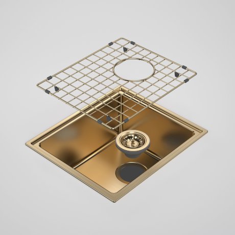 Caroma Urbane II Single Bowl Sink - Brushed Brass