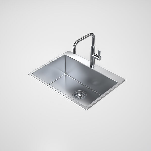 Caroma Urbane II 45 Litre Tub 1 Tap Hole Stainless Steel