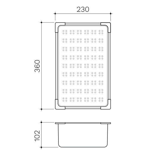 Caroma Urbane II Stainless Steel Colander Gun Metal
