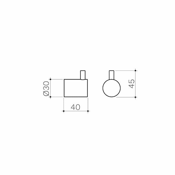 Clark Round Robe Hook Brushed Nickel