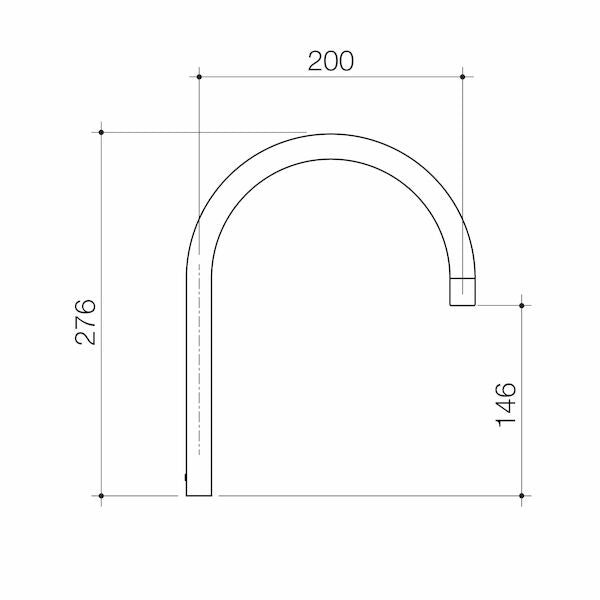 G Series+ Exposed Sink Outlet 200mm Lead Free