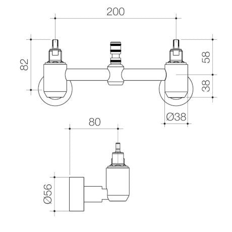 Caroma G Series+ Exposed Wall Sink Base Assembly Lead Free