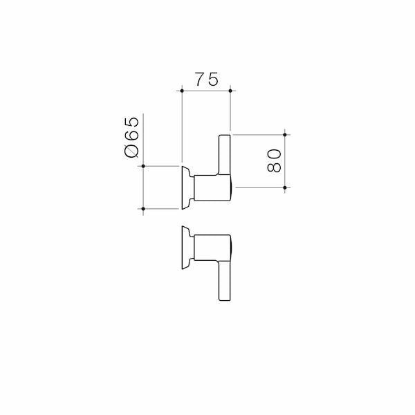 Caroma G Series+ Lever Wall Tap Assembly 80mm Handles Lead Free