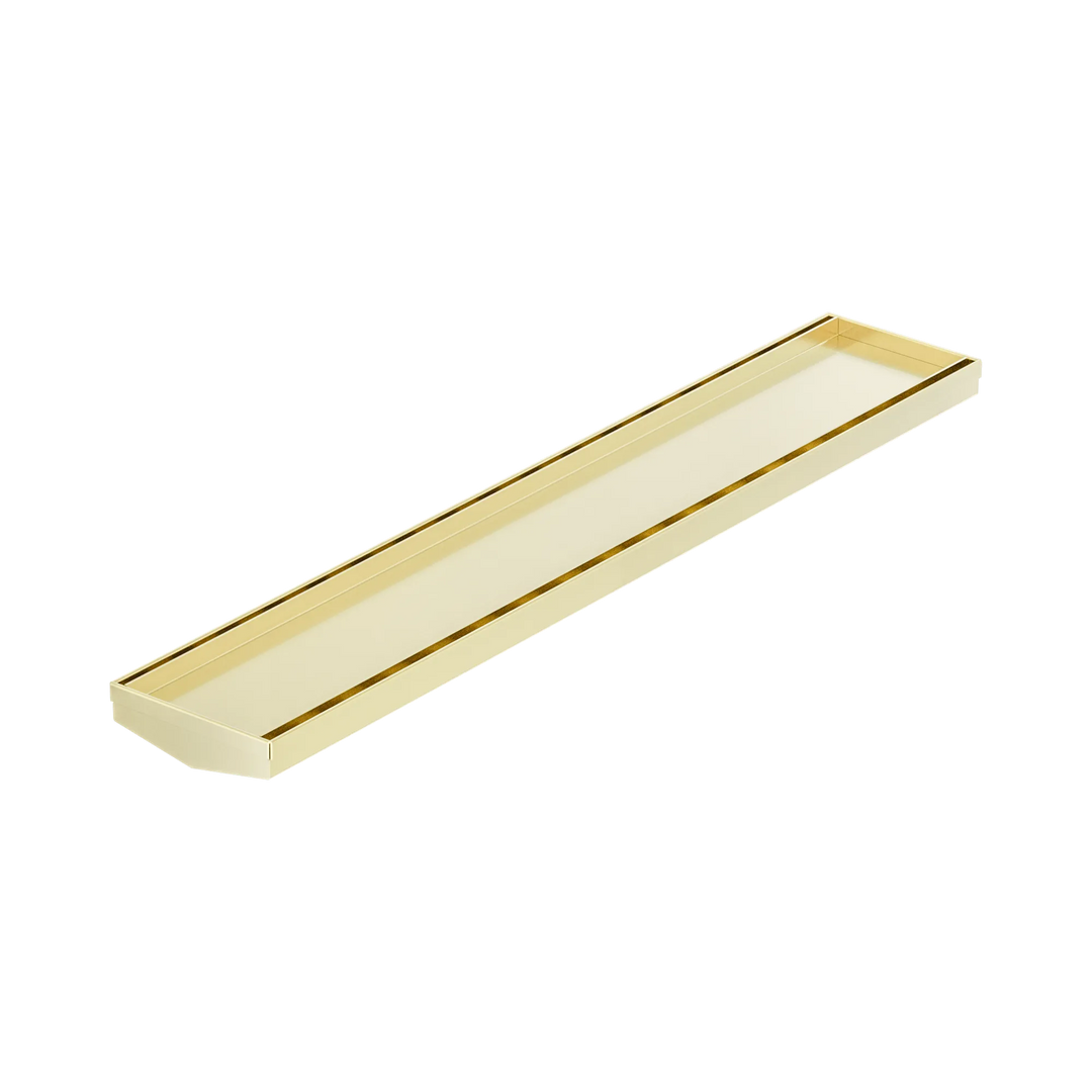 Nero Tile Insert V Channel 600mm Floor Grate 80mm/89mm Outlet without Outlet