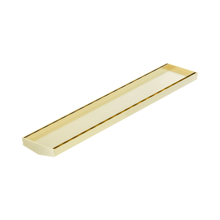 Nero Tile Insert V Channel 600mm Floor Grate 80mm/89mm Outlet without Outlet