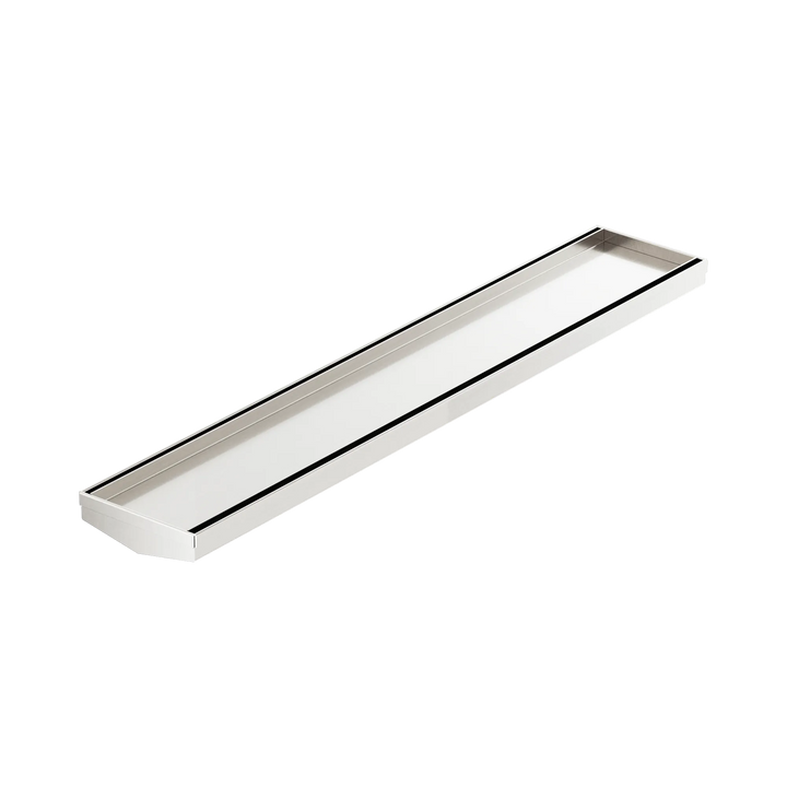Nero Tile Insert V Channel 600mm Floor Grate 80mm/89mm Outlet without Outlet