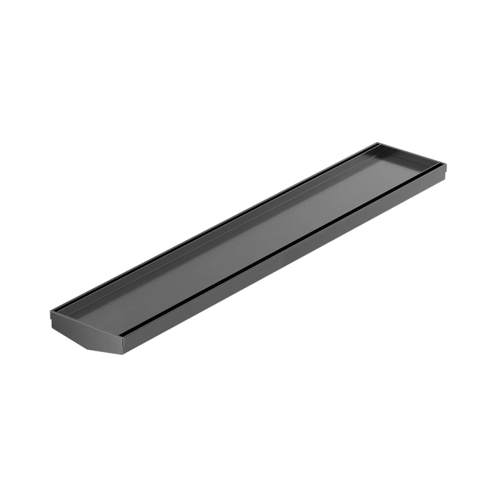 Nero Tile Insert V Channel 600mm Floor Grate 80mm/89mm Outlet without Outlet
