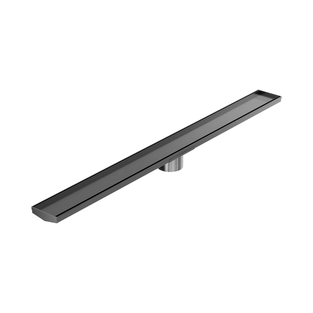 Nero Tile Insert V Channel 1200mm Floor Grate 89mm Outlet