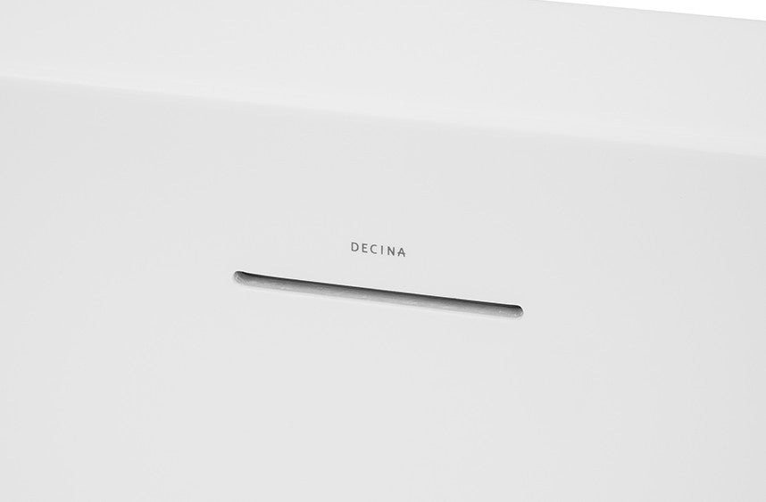 Decina Oxford 1700 Back-To-Wall Freestanding Bath with Integrated Overflow