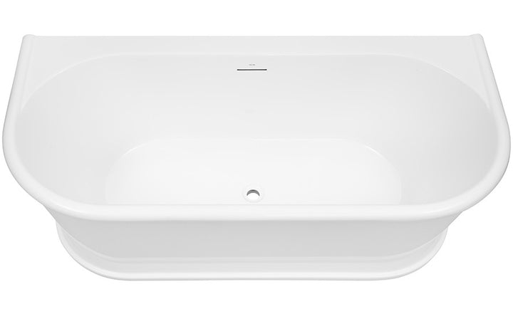 Decina Oxford 1700 Back-To-Wall Freestanding Bath with Integrated Overflow